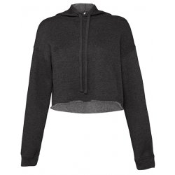 Cropped Hoodie - Dark Grey Heather