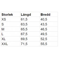 Longsleeve T Ekologisk Bomull - Storlekstabell Longsleeve T Ekologisk Bomull - Storlekstabell