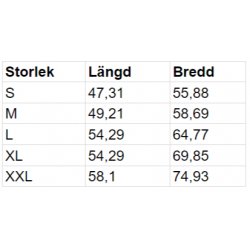 Cropped Hoodie - Storlekstabell