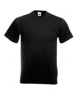 V-ringad T-shirt Herr - Black