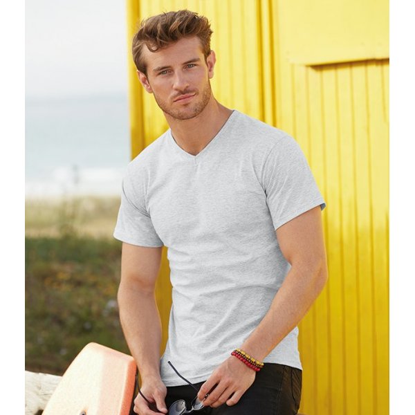V-ringad T-shirt Herr (upp till 4XL)