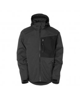 Softshell jacka med eget tryck grå