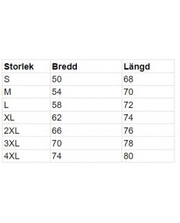 Storlekstabell Hoodie Herr