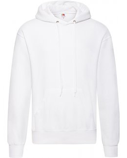 Vit Classic Hoodie med eget tryck