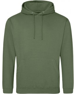 Earthy Green College hoodie Just Hoods AWDis