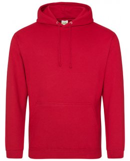 Fire Red College hoodie Just Hoods AWDis