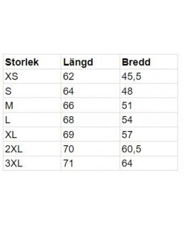 Hoodie Extra Mjuk Dam - Storlekstabell