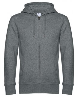 Zip-Hoodie Extra Mjuk Herr - Heather Mid Grey
