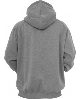 Gråmelerad Extra Tjock Zip Hoodie Med Eget Tryck