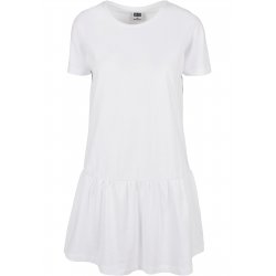 T-shirtklänning Volang - White