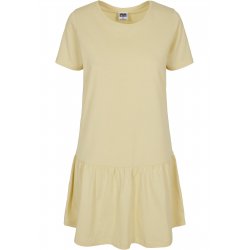 T-shirtklänning Volang - Softyellow