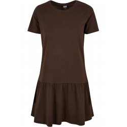 T-Shirtklänning Volang - Brown