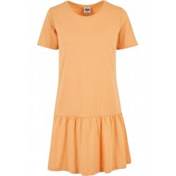 T-Shirtklänning Volang - Paleorange