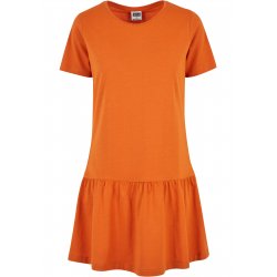 T-Shirtklänning Volang - Vintageorange