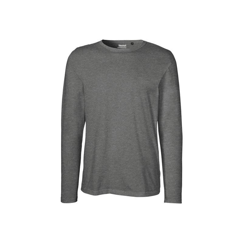 Ekologisk Fairtrade Långärmad T-shirt - Dark Heather
