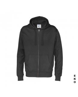 Svart zip hoodie med eget tryck