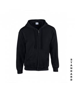 Svart zip hoodie med eget tryck