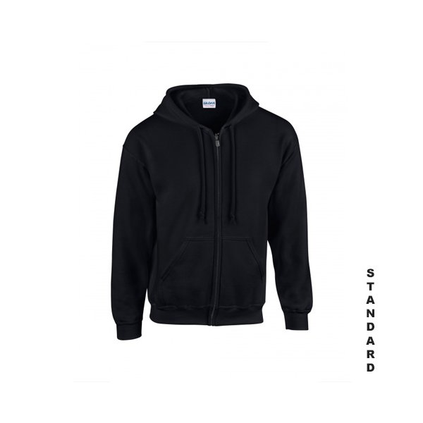 Svart zip hoodie med eget tryck