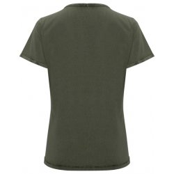 Denimlook T-shirt - Dark Green Brown