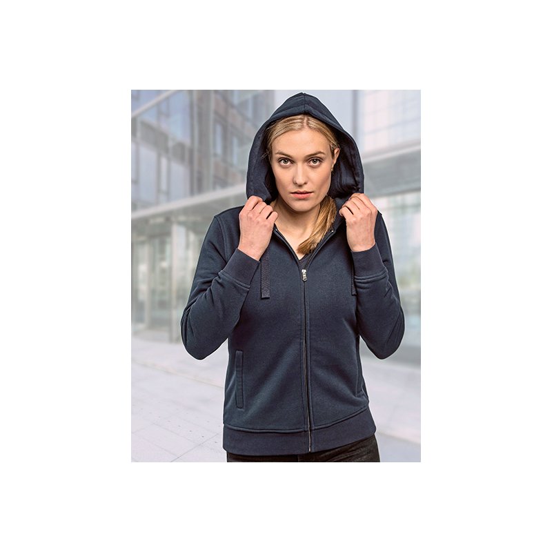 Premium Zip-Hoodie Dam med eget tryck (upp till 3XL)