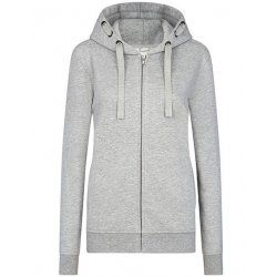 Premium Zip-Hoodie Dam - Grey Melange