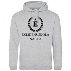 Skoltröja Ekliden Hoodie Gråmelerad