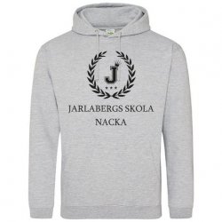 Skoltröja Jarlabergs Hoodie Gråmelerad