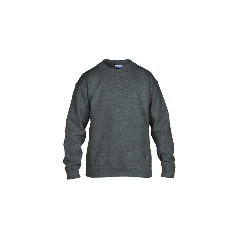 Mörkgråmelerad Sweatshirt Barn med eget tryck