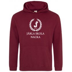 Skoltröja Järla Hoodie Vinröd