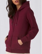 Zip-hoodies med eget tryck i olika modeller för dam. 